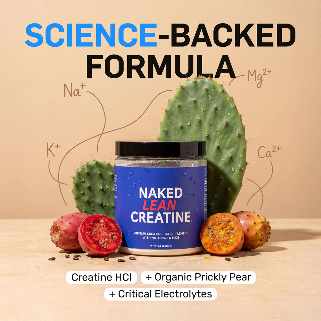 Creatine HCl Powder - Unflavored with an Easy - Mix Workout Format