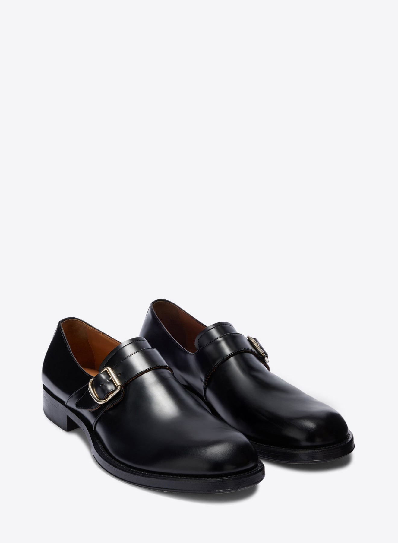 Leather Monk-Strap Shoes