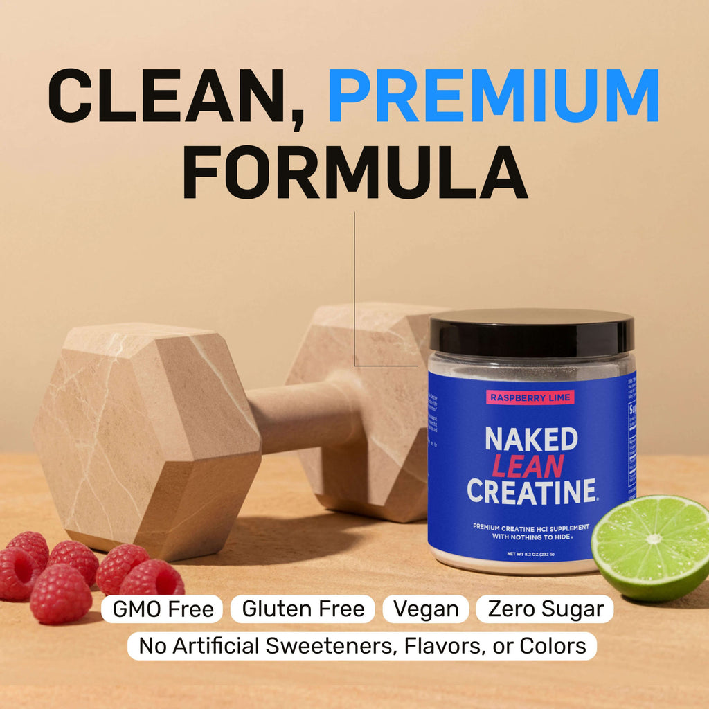 Raspberry Lime Creatine HCl Powder - Raspberry Lime with an Easy - Mix Workout Format