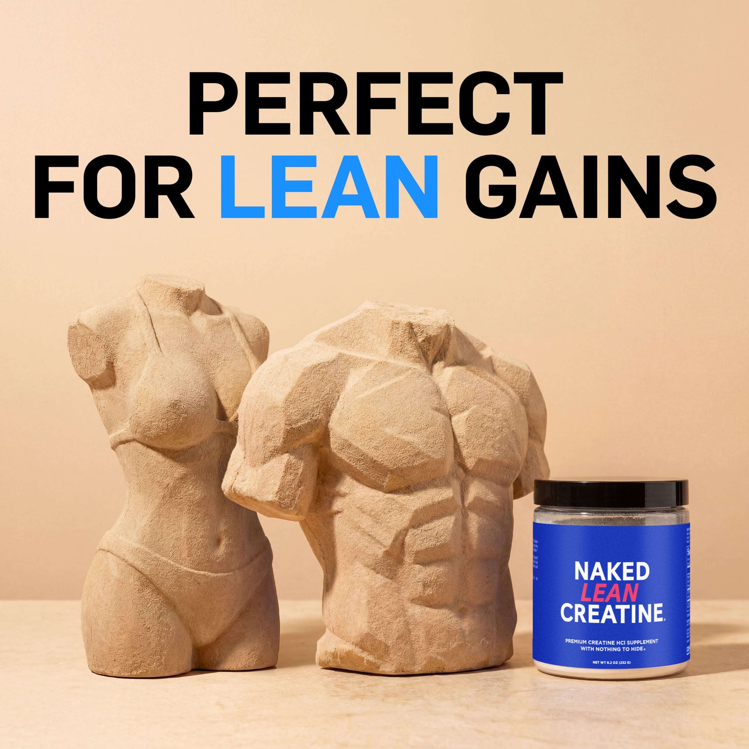 Creatine HCl Powder - Unflavored with an Easy - Mix Workout Format
