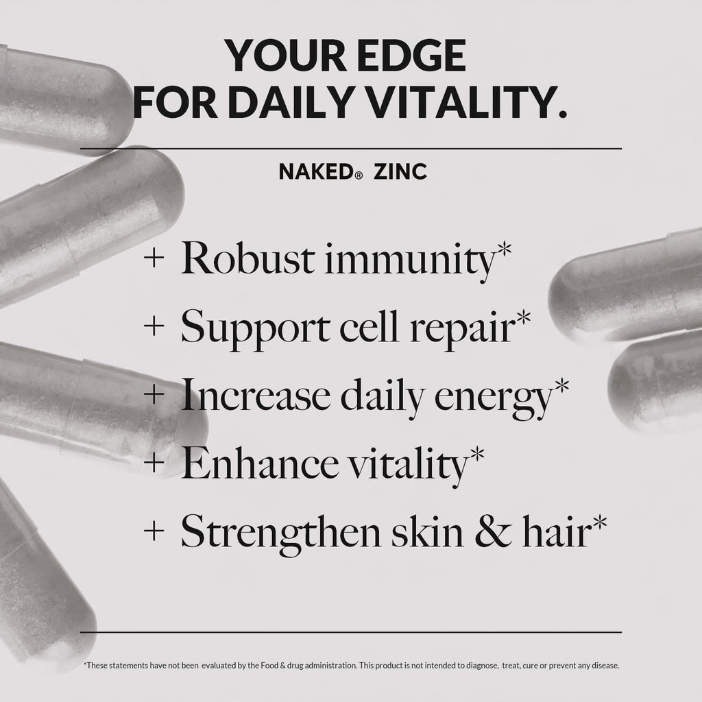 Daily Zinc Supplement - Zinc for Convenient Home or Travel Use
