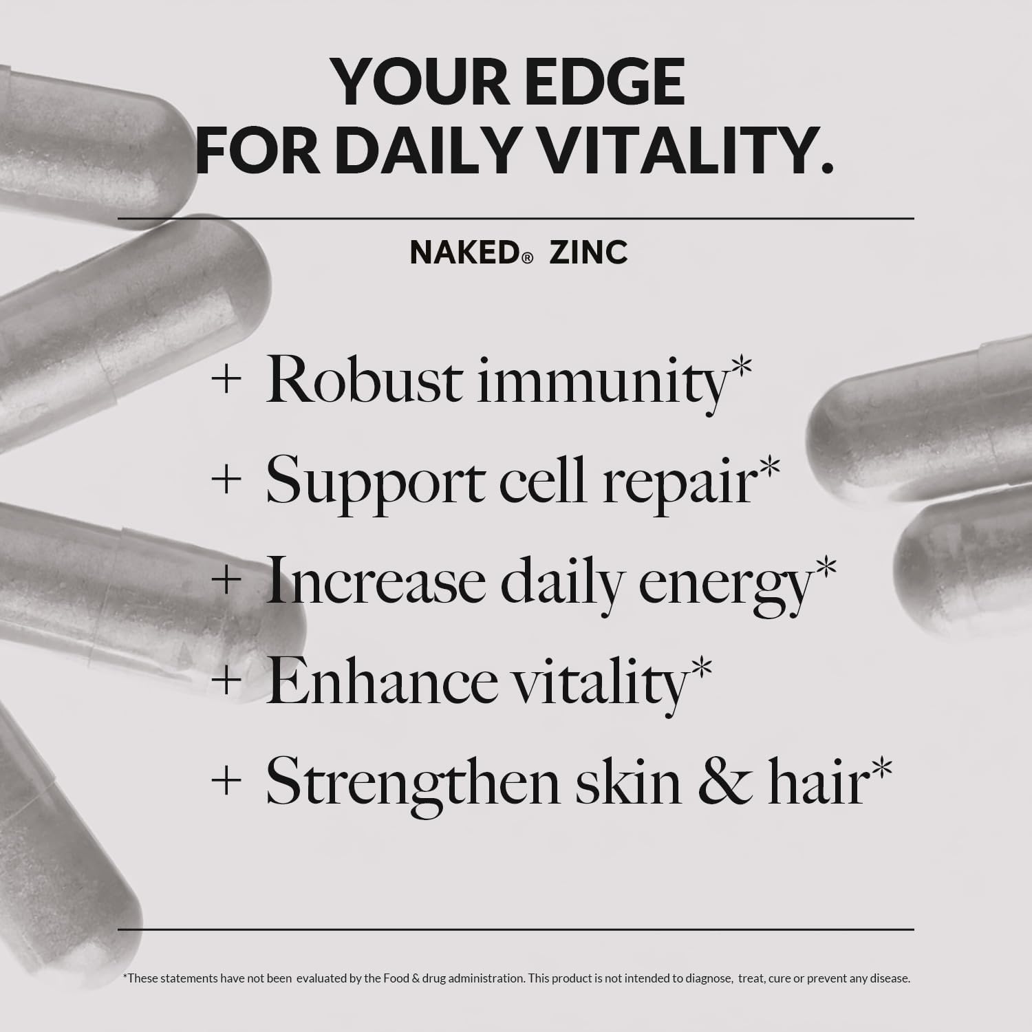 Daily Zinc Supplement - Zinc for Convenient Home or Travel Use