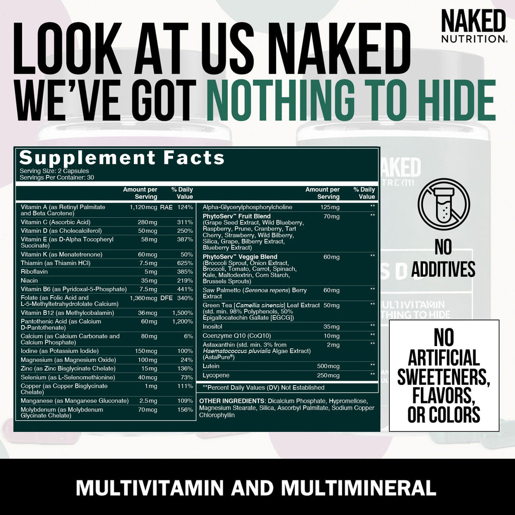 Multivitamin for Men - Mens for Convenient Home or Travel Use