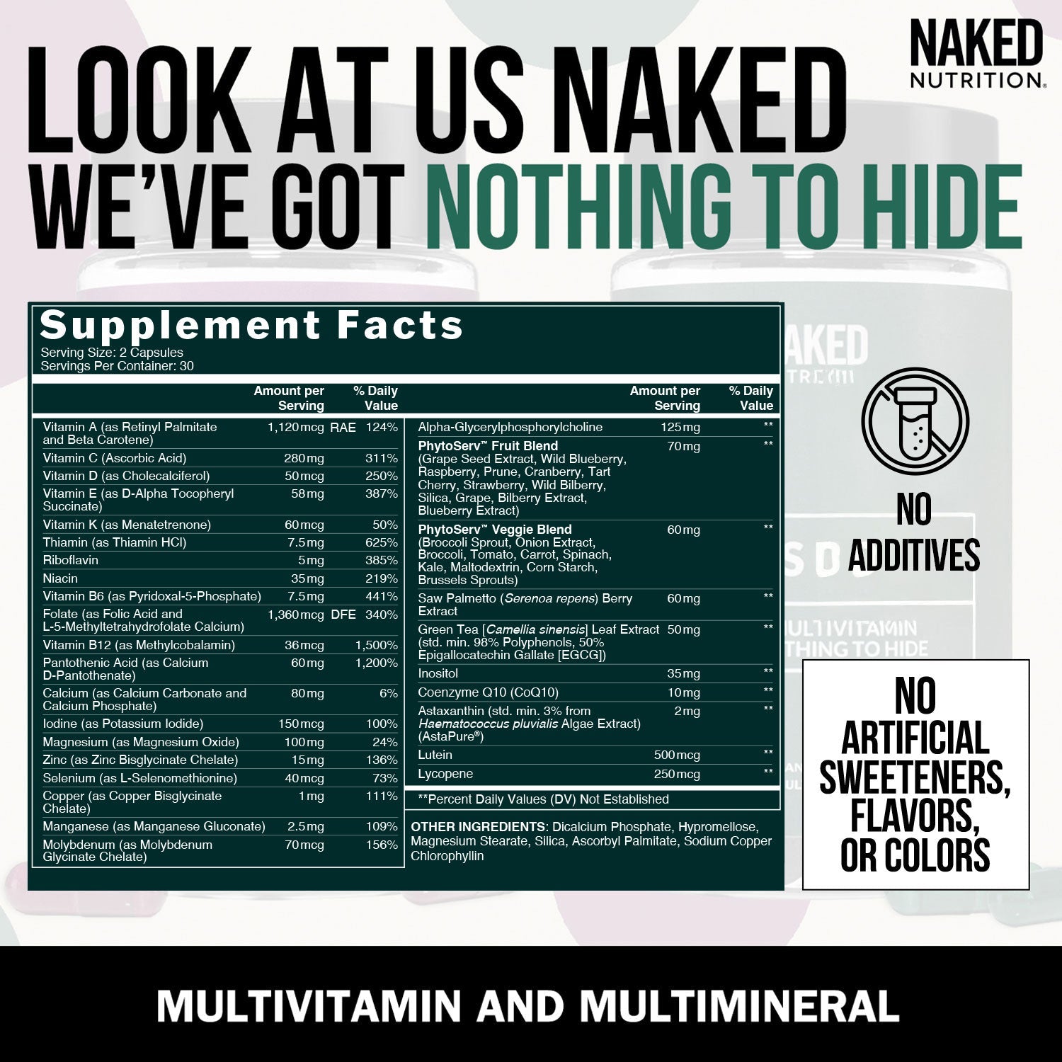 Multivitamin for Men - Mens for Convenient Home or Travel Use