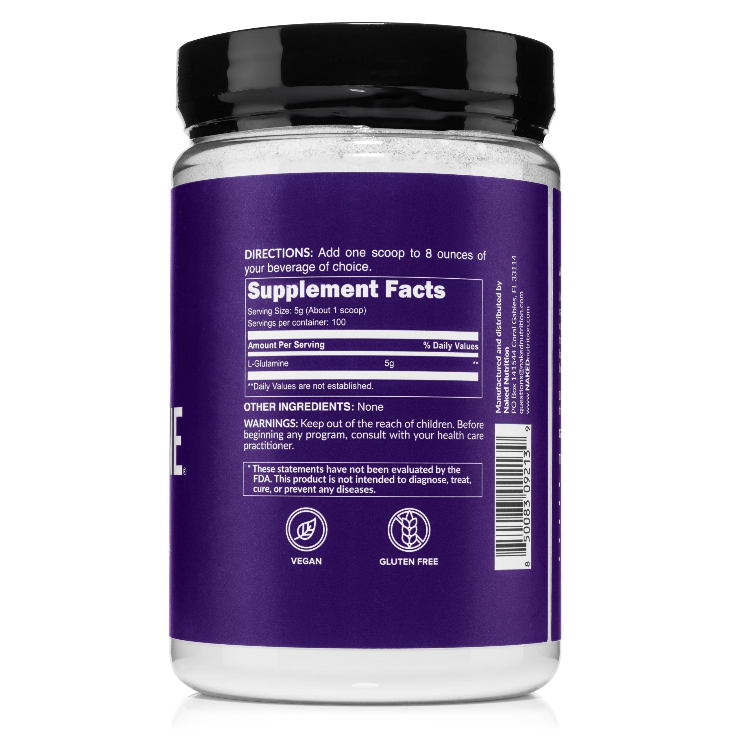 Glutamine Powder - 1.1LB with an Easy - Mix Workout Format