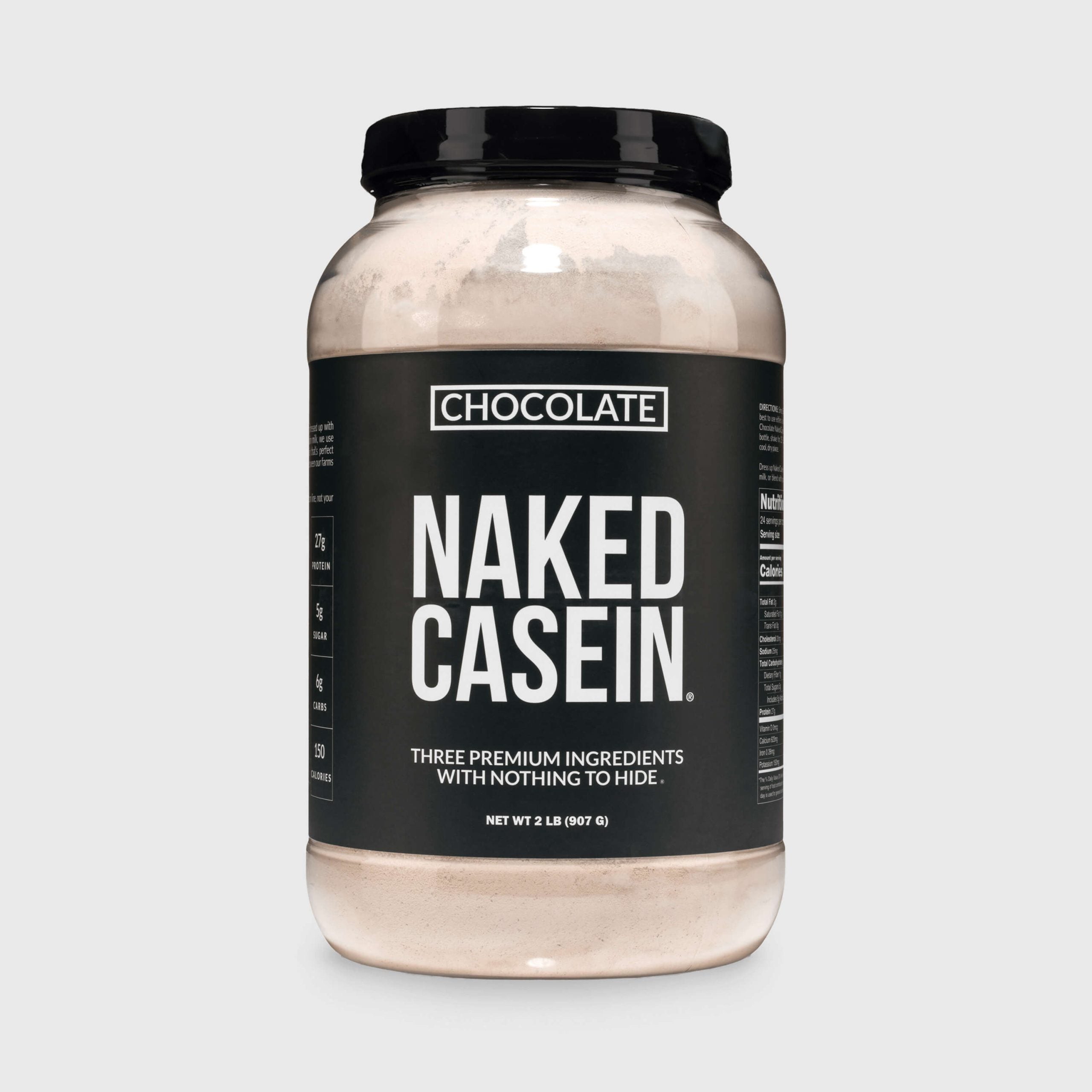 Chocolate Casein Protein Powder - Chocolate for Easy Mixing at Home or On the Go