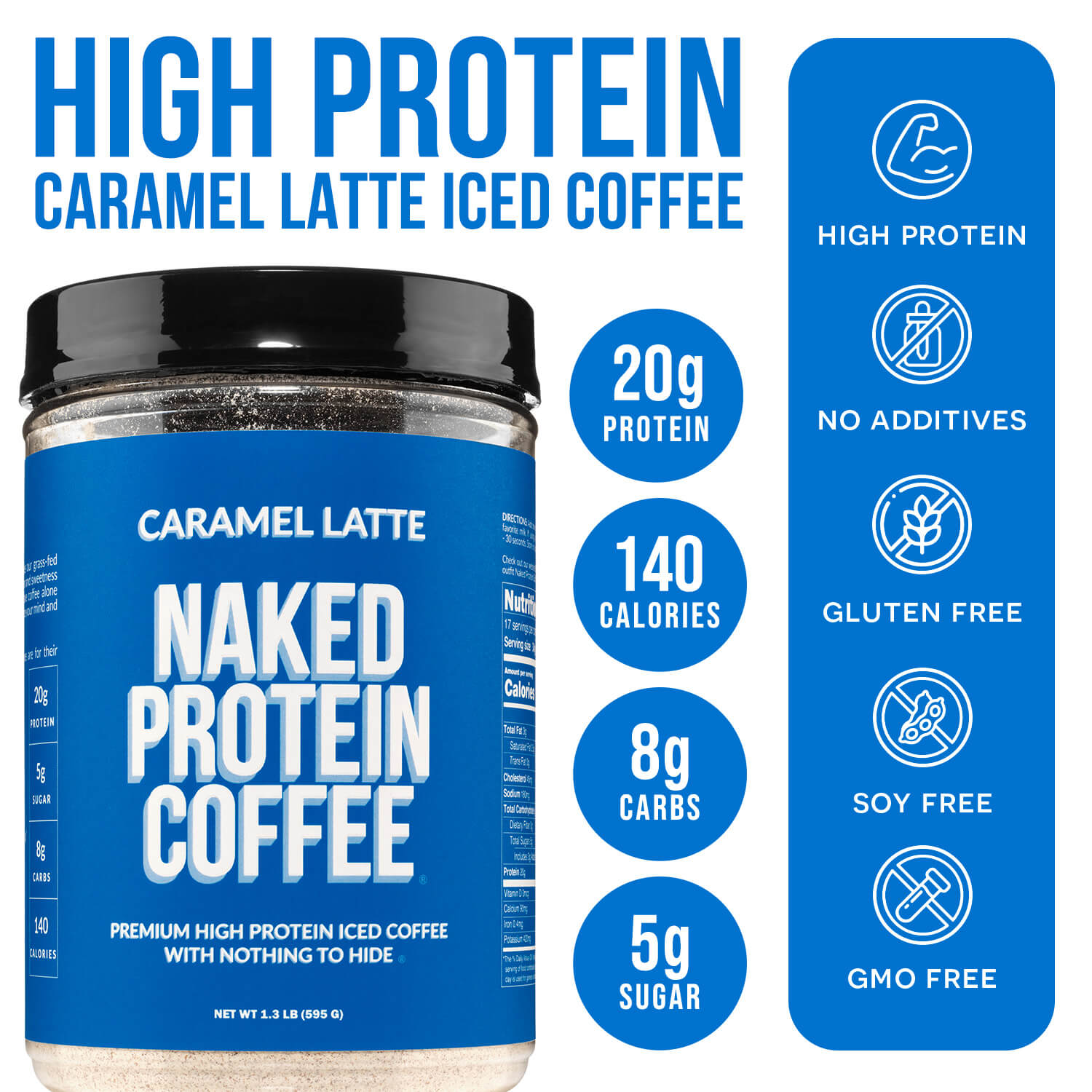 Caramel Latte Protein Iced Coffee - Caramel Latte with a Convenient Coffee Protein Blend