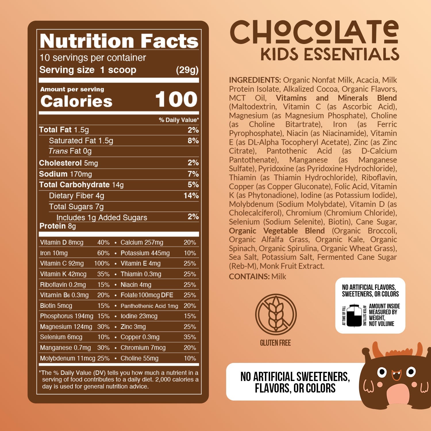 Kids Nutrition Shake - Chocolate Formula for Easy Everyday Family Routines