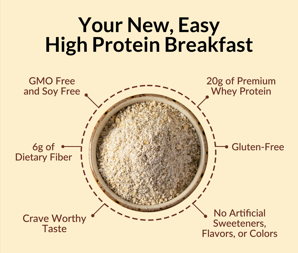 Cinnamon Roll Protein Oats - Cinnamon Roll for Warm, Convenient Morning Meals