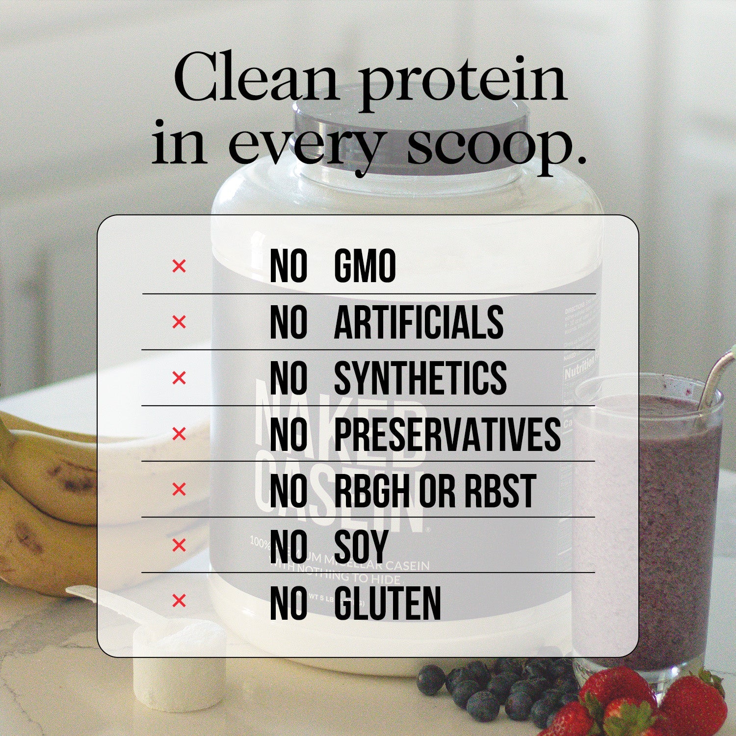 Chocolate Casein Protein Powder - Chocolate for Easy Mixing at Home or On the Go