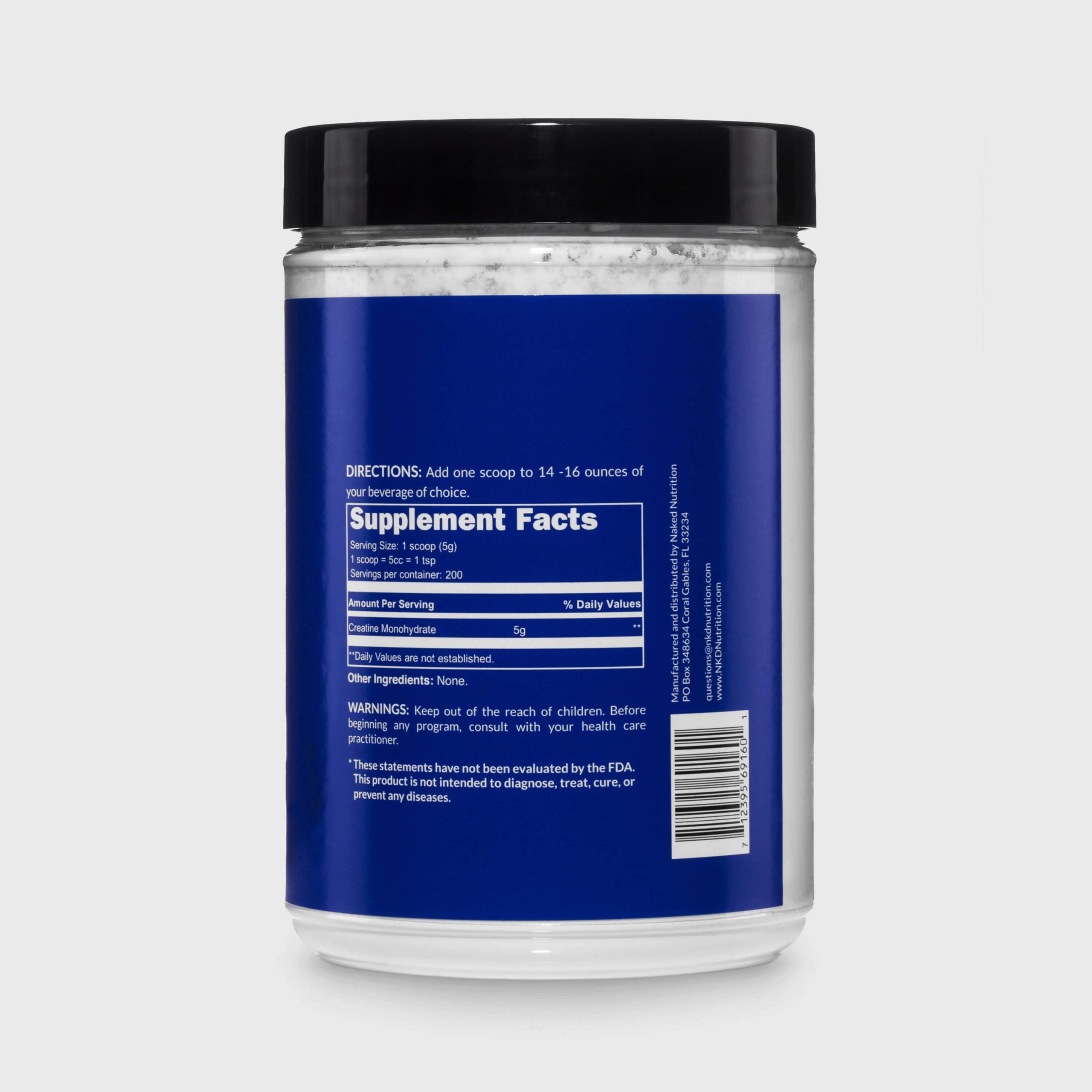 Creatine Monohydrate Powder - Unflavored - Value Size with an Easy - Mix Workout Format