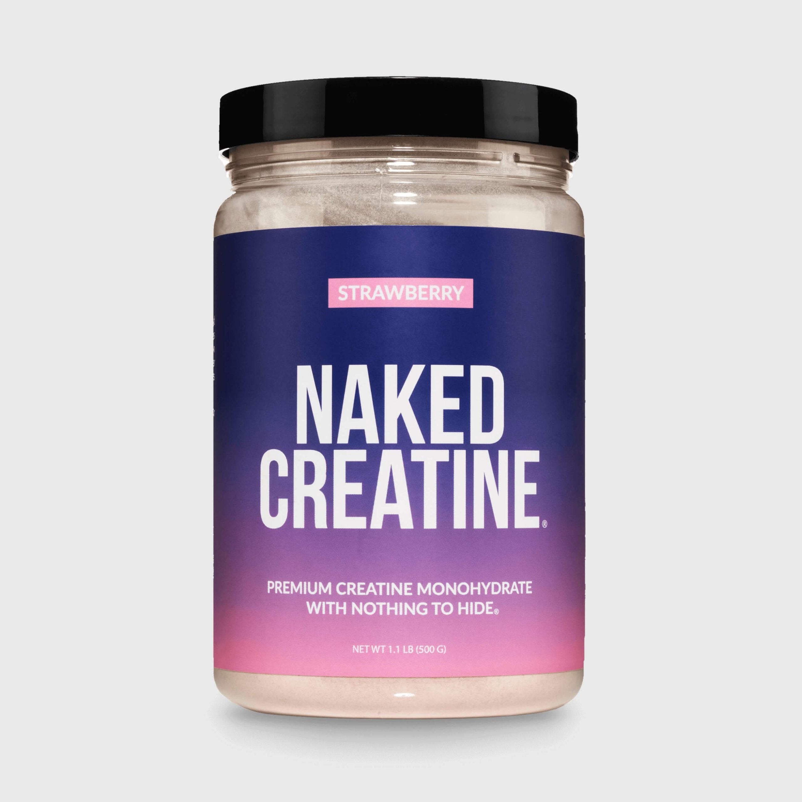 Strawberry Creatine Monohydrate Powder - Strawberry with an Easy - Mix Workout Format