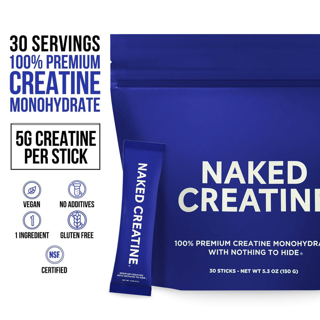 Creatine Travel Packets - Unflavored Sticks with an Easy - Mix Workout Format