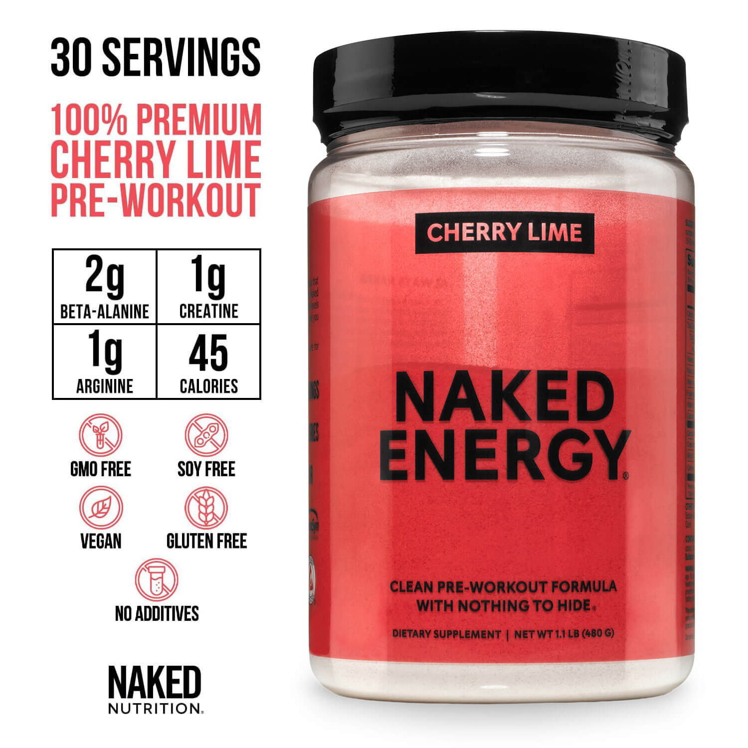 Cherry Lime Pre Workout Supplement - Cherry Lime with an Easy - Mix Workout Format