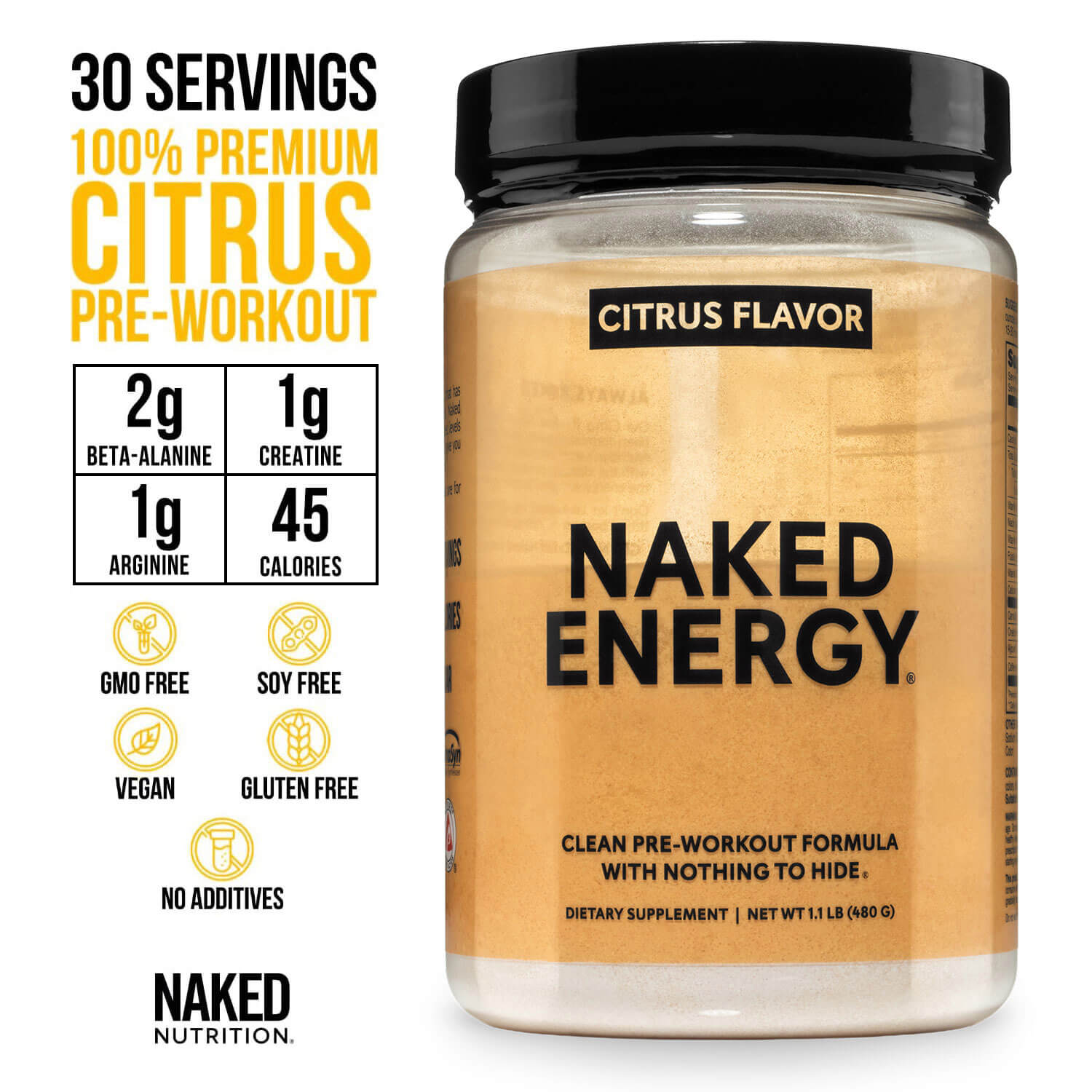 Citrus Pre Workout Supplement - Citrus with an Easy - Mix Workout Format