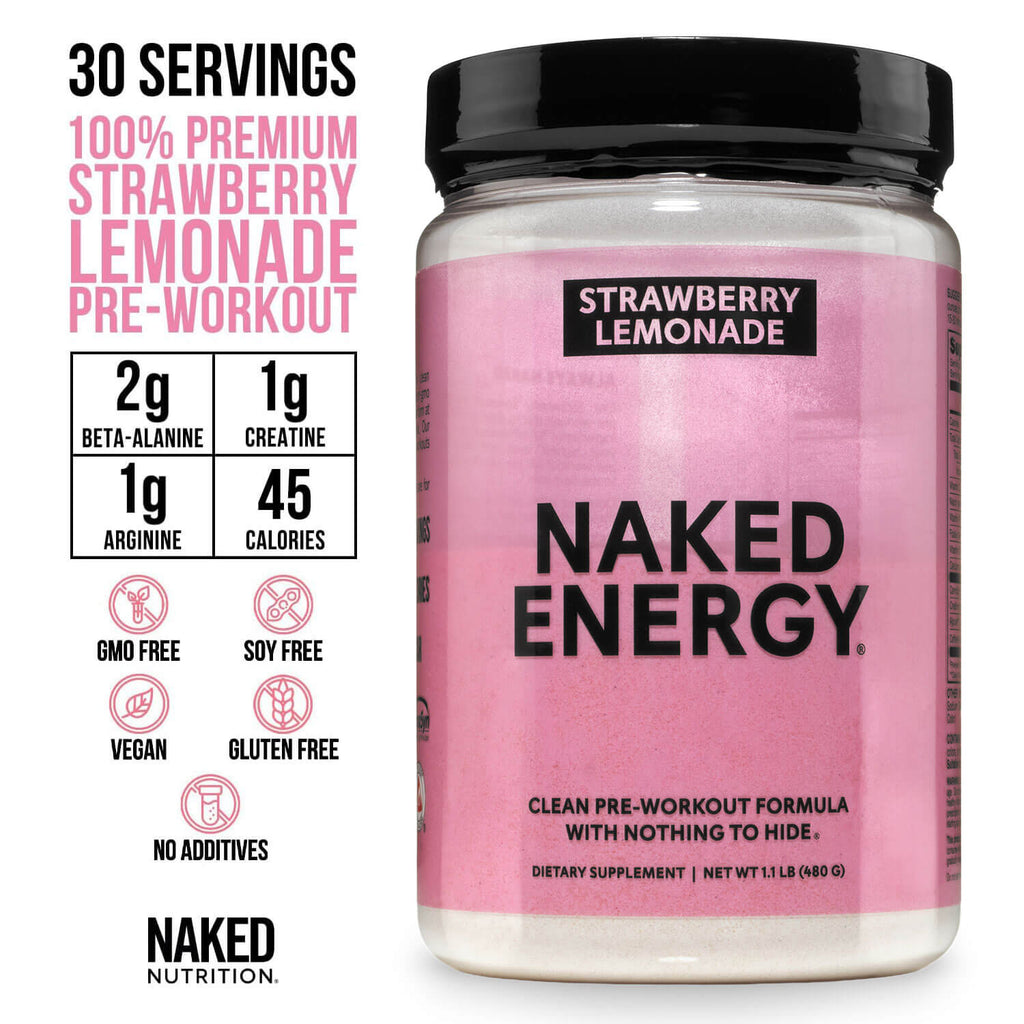 Strawberry Lemonade Pre Workout Supplement - Strawberry Lemonade with an Easy - Mix Workout Format