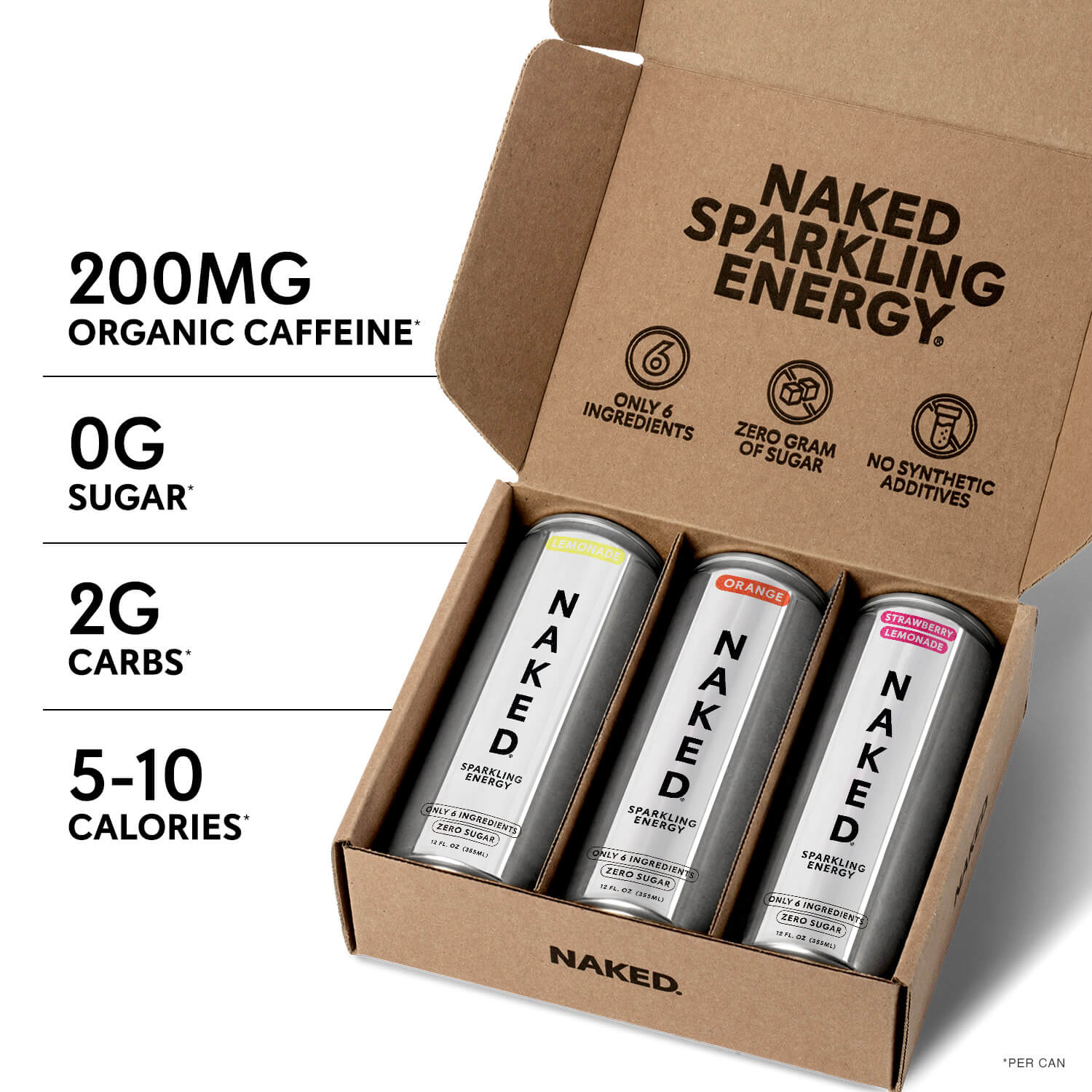 Sparkling Energy Sample Kits - Sample Pack with a Convenient Shake - Friendly Formula