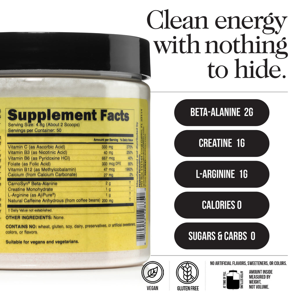 Pre Workout Supplement - Unflavored with an Easy - Mix Workout Format