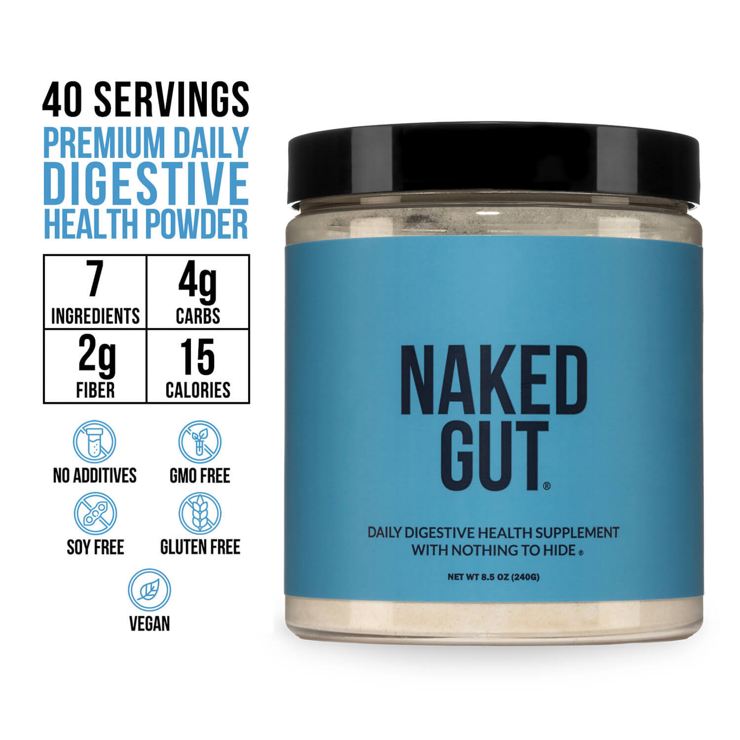 Prebiotic, Probiotic and Fiber Supplement for Easy and Consistent Daily Use