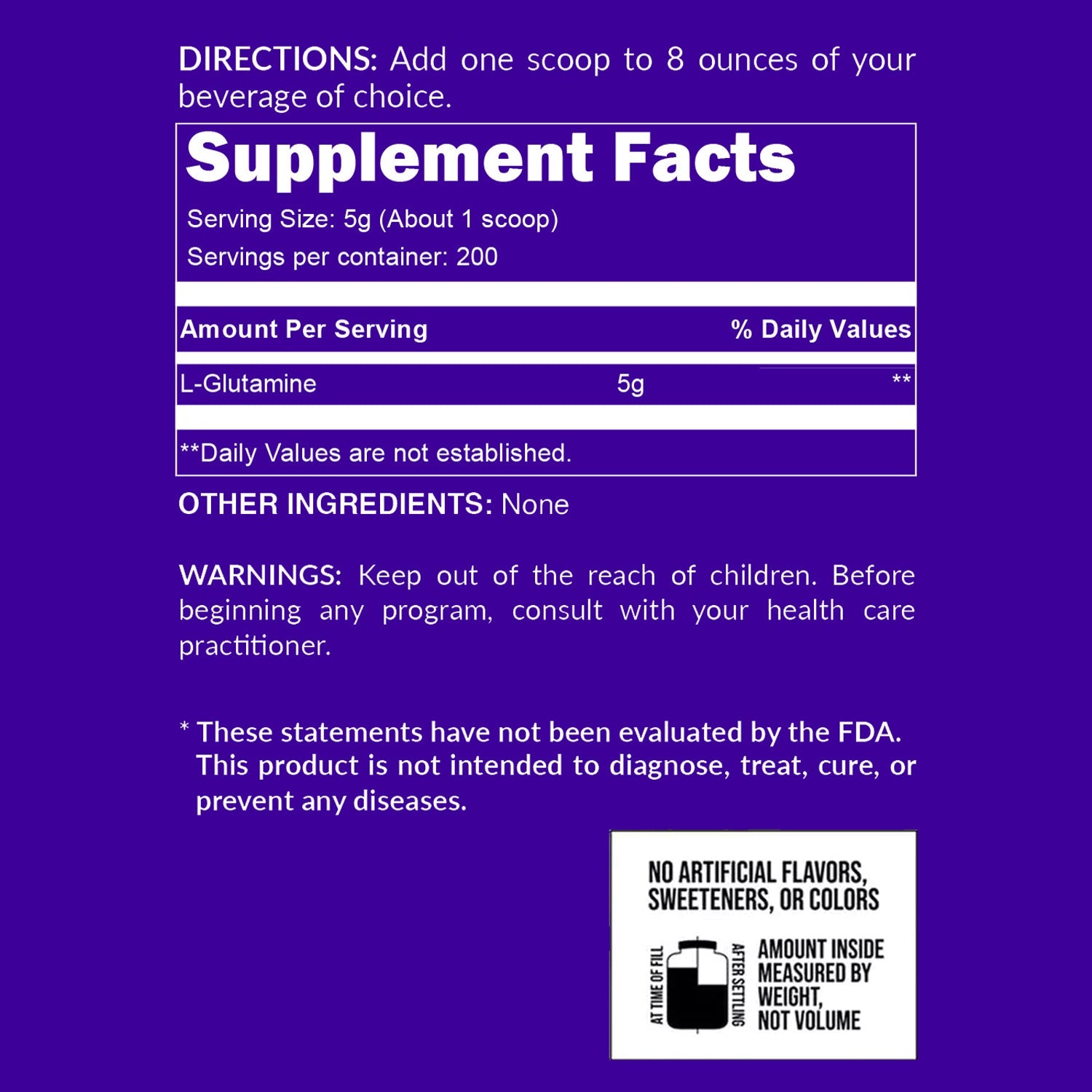 Glutamine Powder - 2.2LB with an Easy - Mix Workout Format