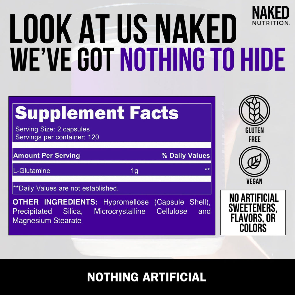 Glutamine Capsules - Capsules with an Easy - Mix Workout Format