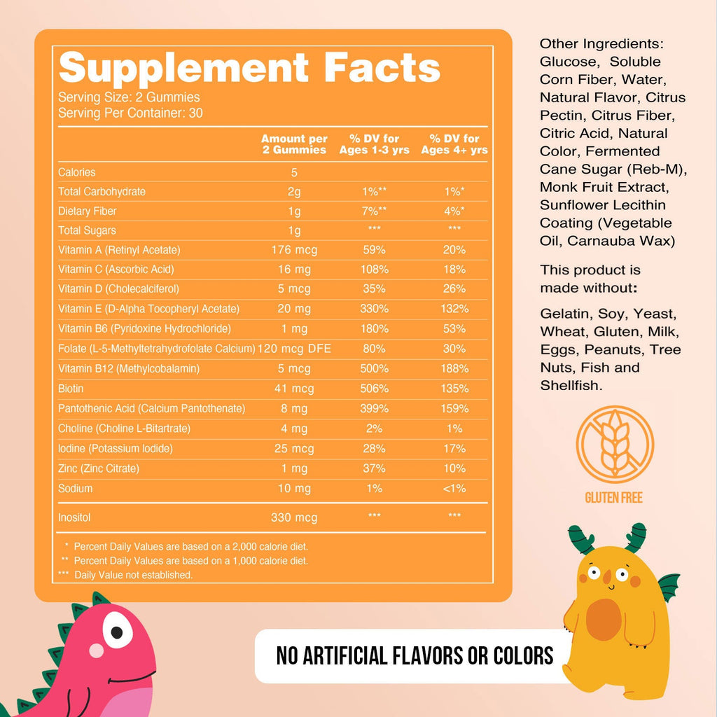 Kids Multivitamin Gummies for Convenient Home or Travel Use