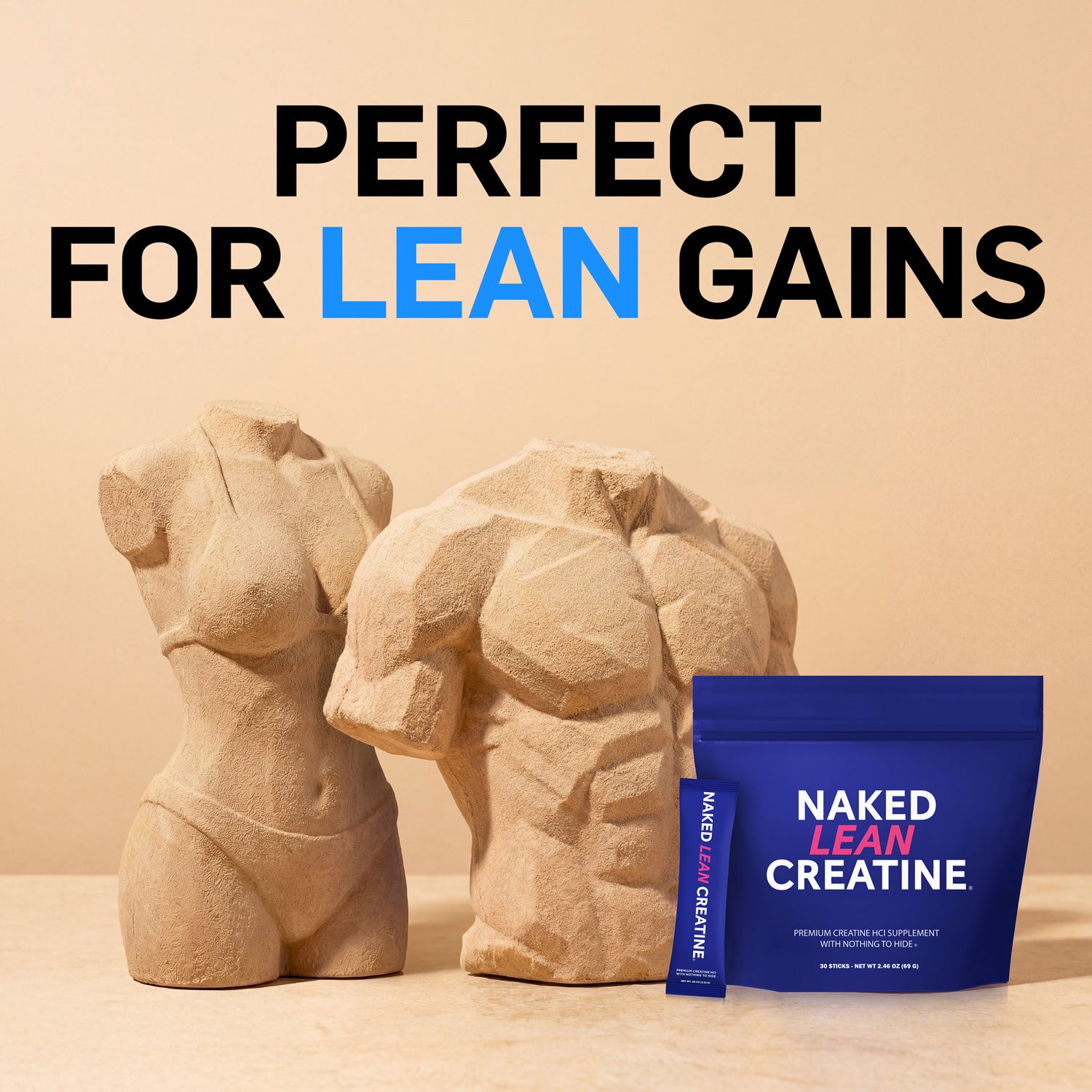 Creatine HCl Travel Packets - Stick Packs with an Easy - Mix Workout Format