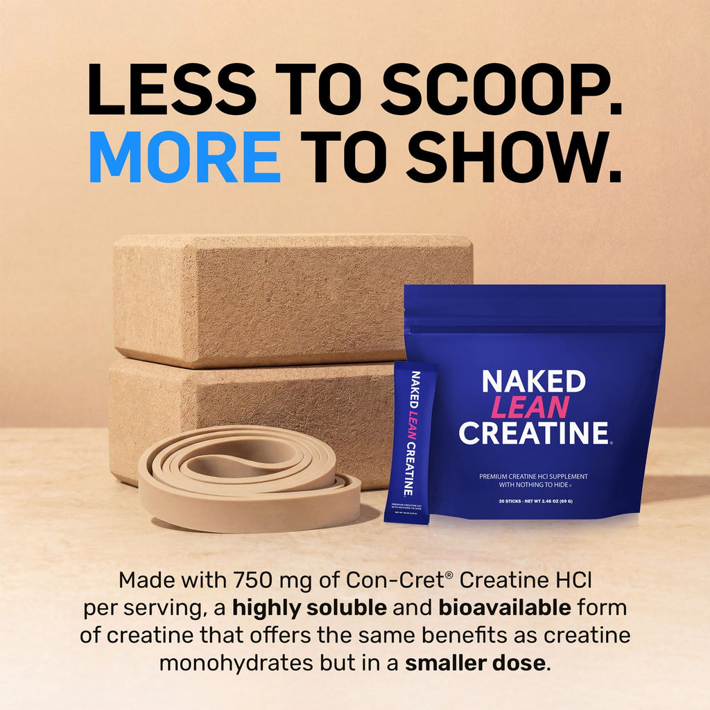 Creatine HCl Travel Packets - Stick Packs with an Easy - Mix Workout Format