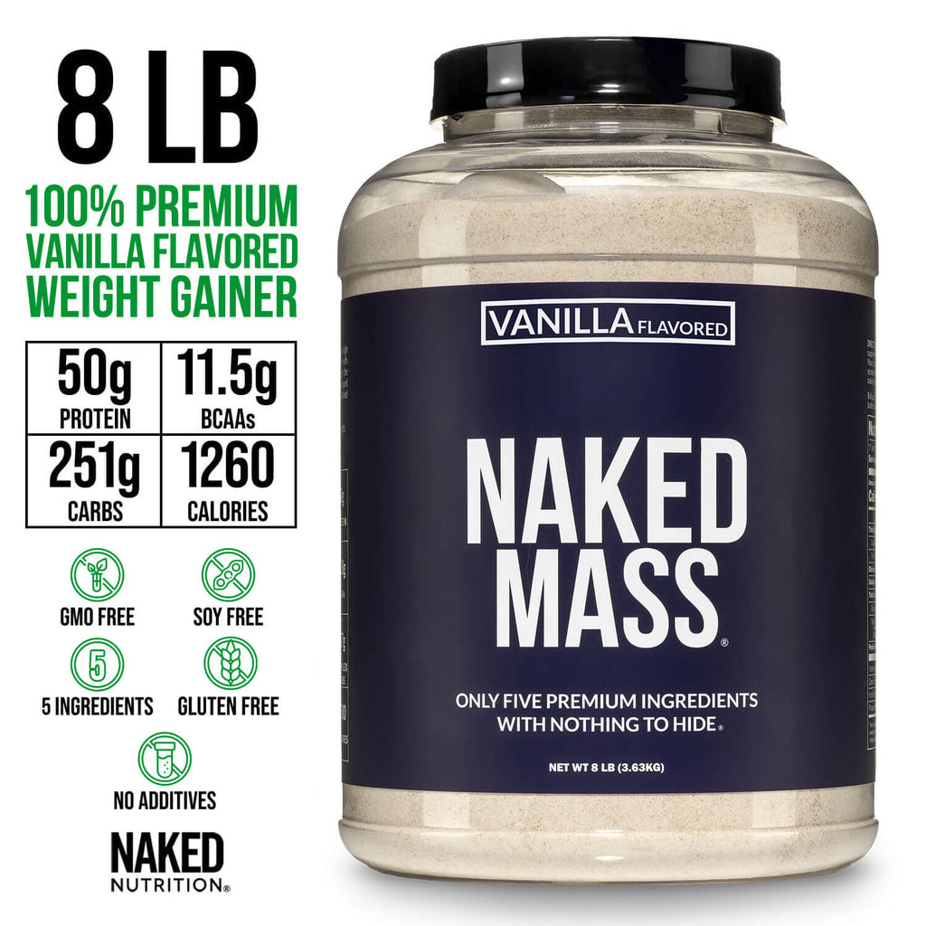 Vanilla Mass Gainer Protein Supplement - Vanilla with an Easy - Mix High - Calorie Formula