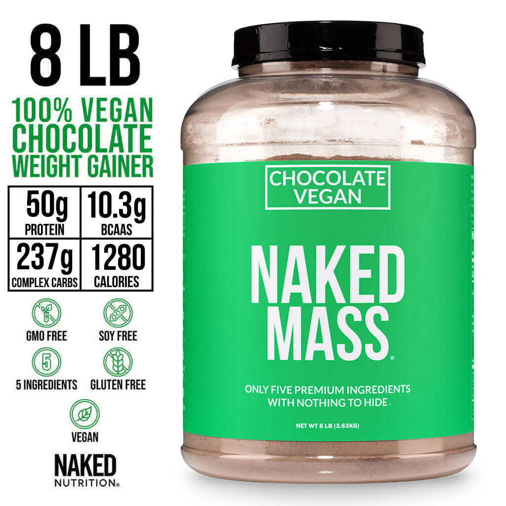 Chocolate Vegan Mass Gainer Supplement - Chocolate (Vegan) with an Easy - Mix High - Calorie Formula