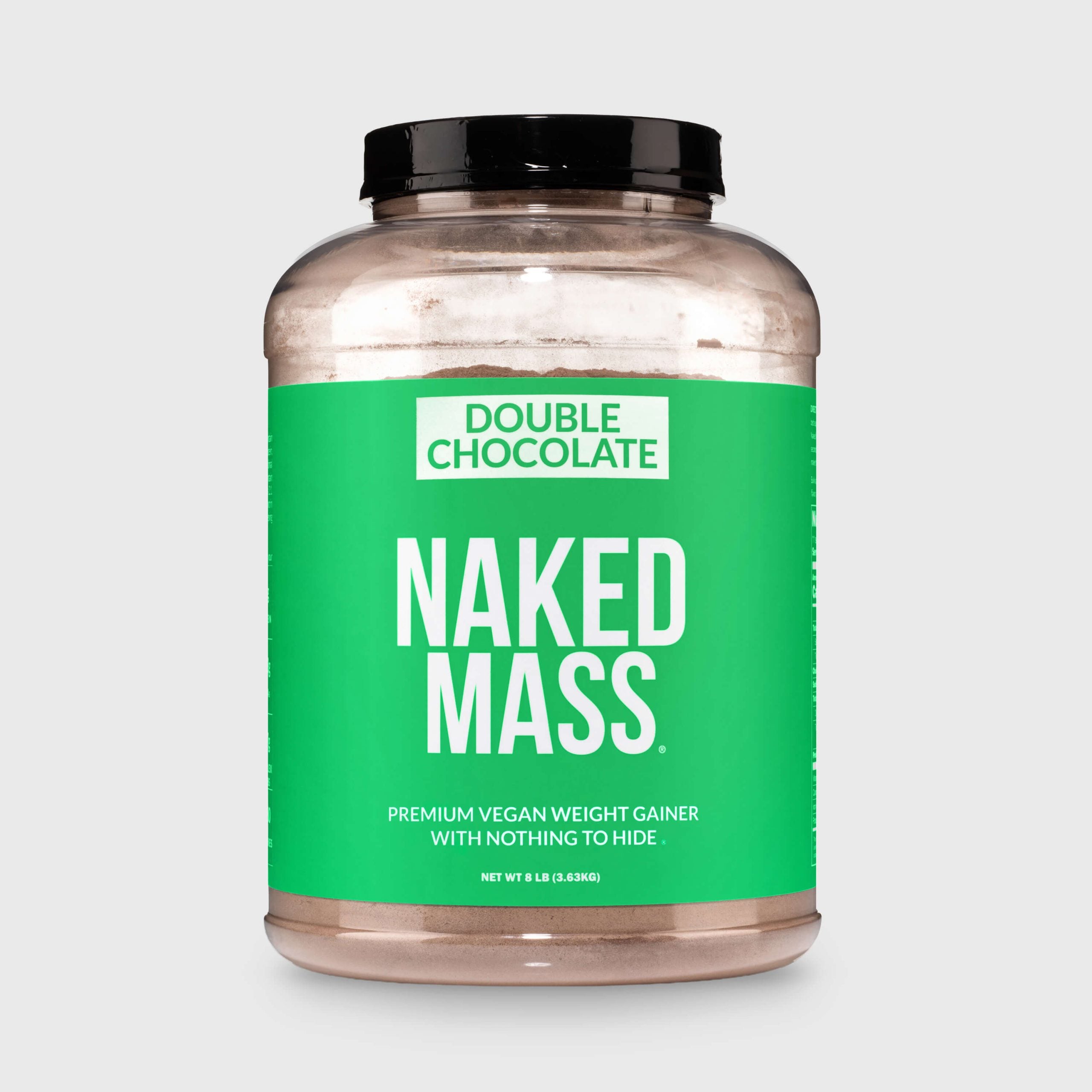 Double Chocolate Vegan Mass Gainer Supplement - Double Chocolate (Vegan) with an Easy - Mix High - Calorie Formula