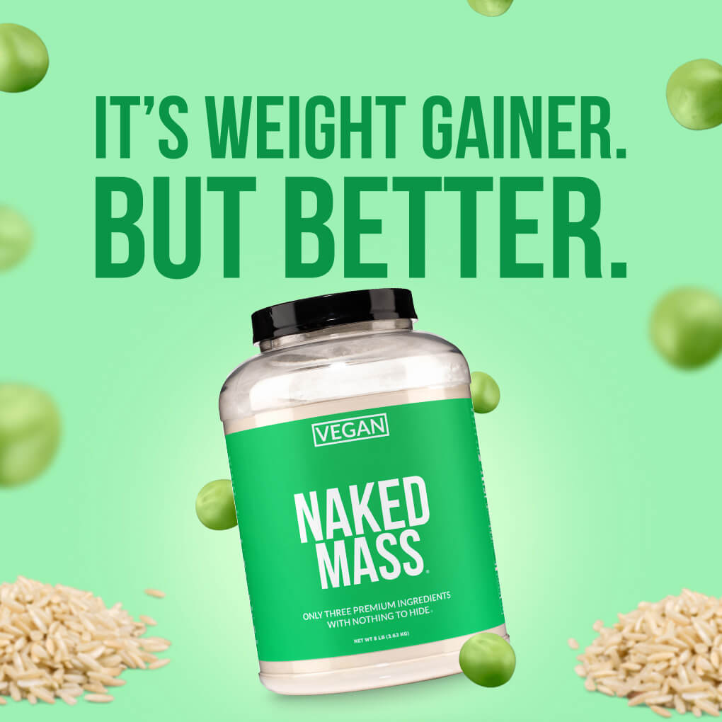 Vegan Mass Gainer Supplement - Unflavored (Vegan) with an Easy - Mix High - Calorie Formula