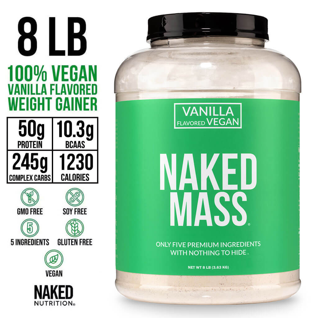 Vanilla Vegan Mass Gainer Supplement - Vanilla (Vegan) with an Easy - Mix High - Calorie Formula