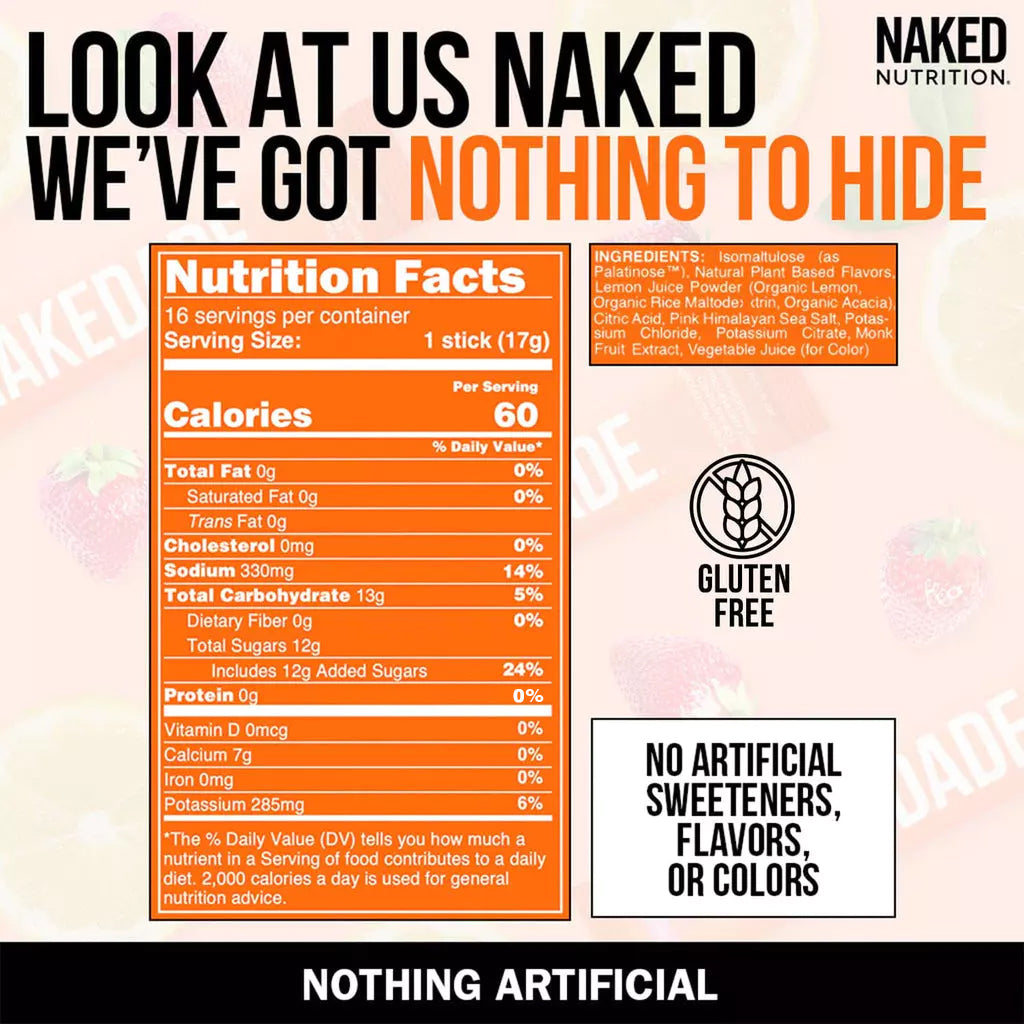 Electrolytes Powder Packets - Strawberry Lemonade - Strawberry Lemonade with a Convenient Single - Serve Format