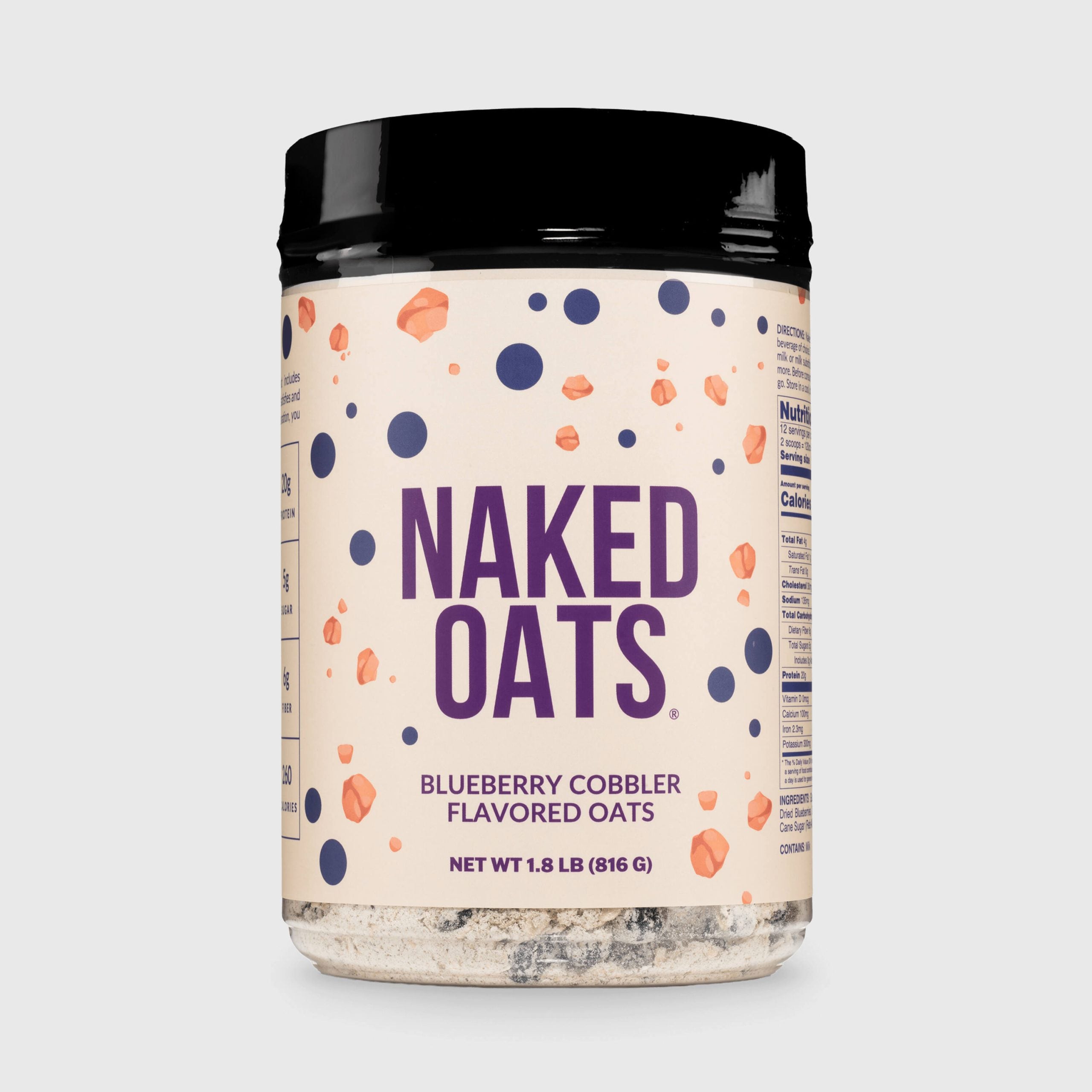 Blueberry Cobbler Protein Oats - Blueberry Cobbler for Warm, Convenient Morning Meals