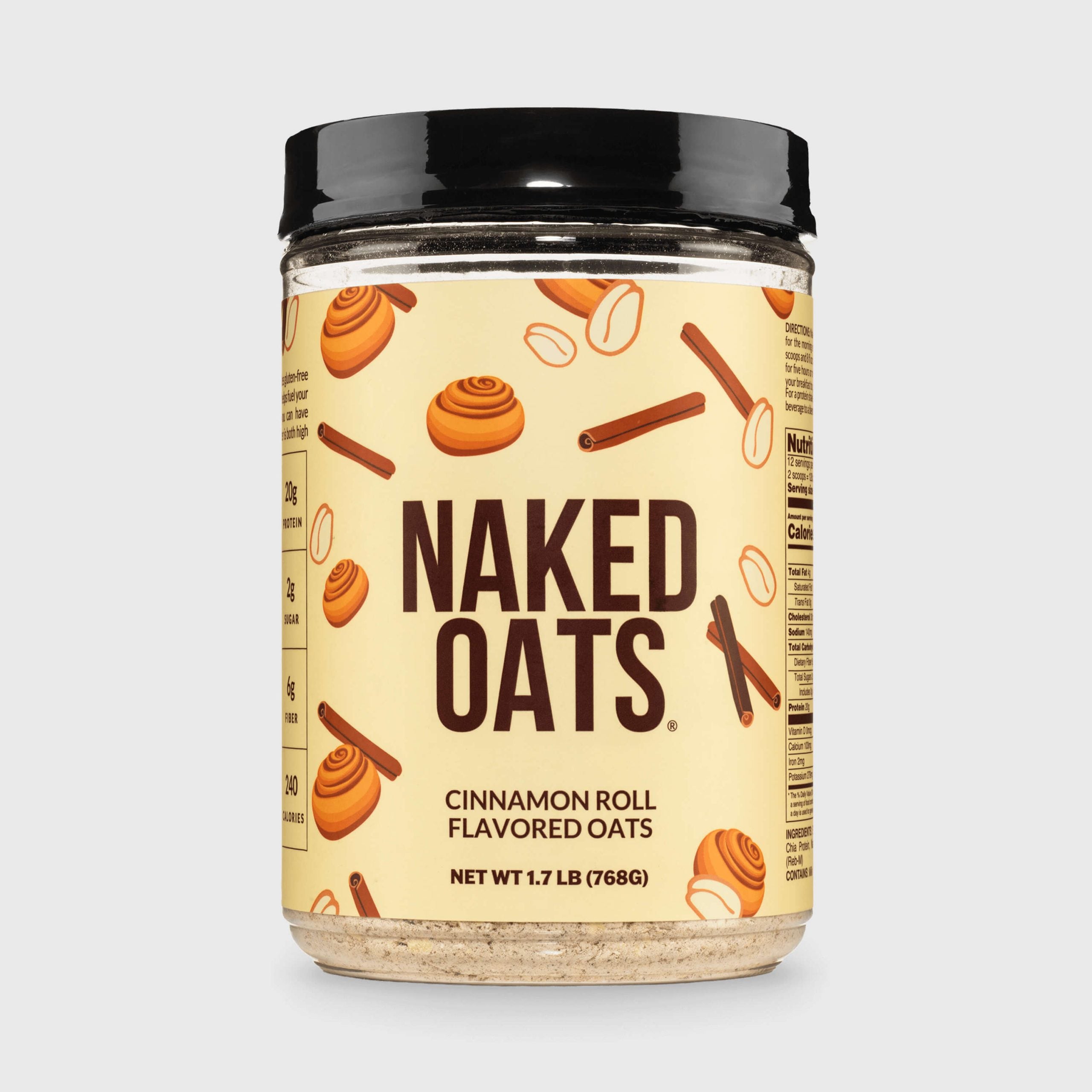 Cinnamon Roll Protein Oats - Cinnamon Roll for Warm, Convenient Morning Meals