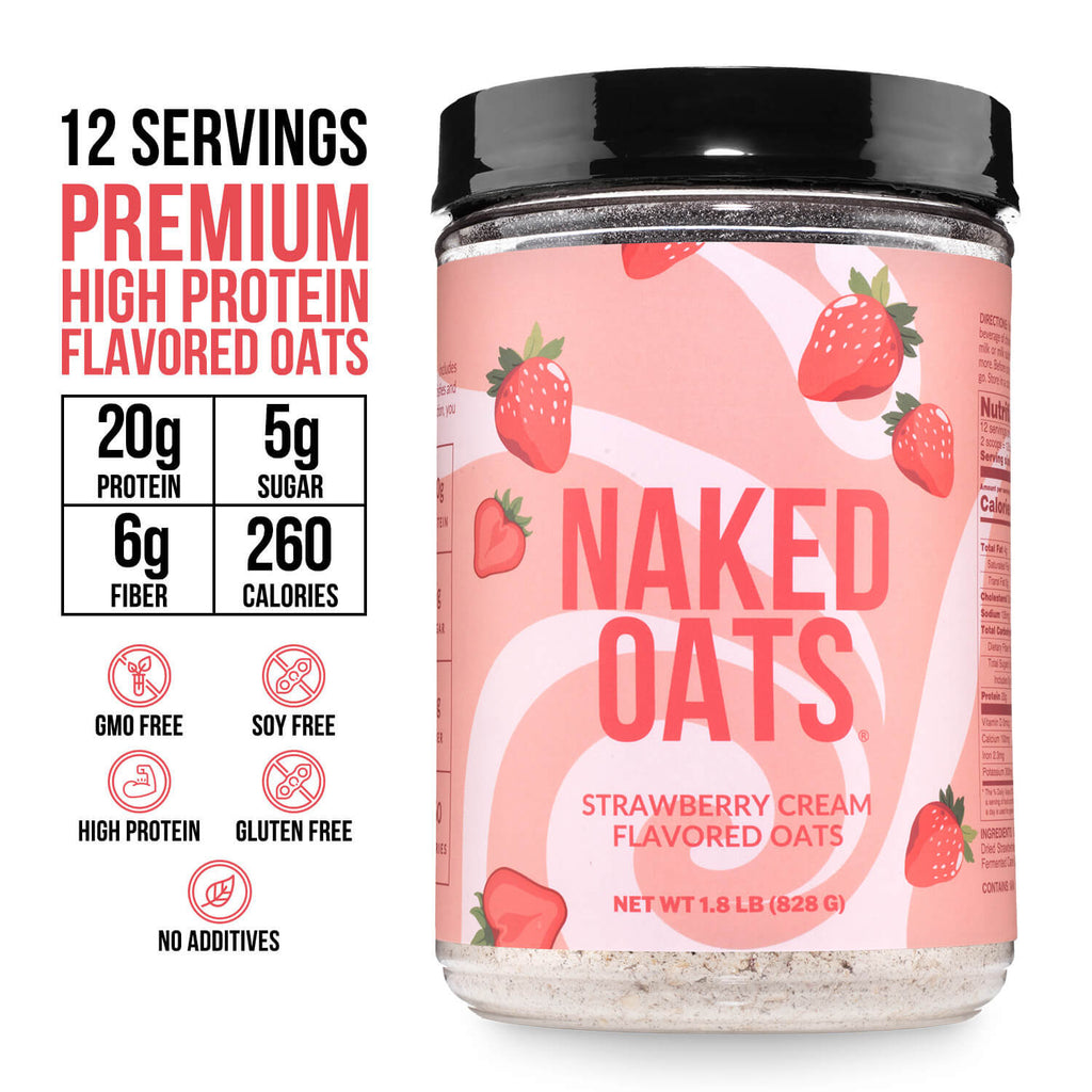 Strawberry Cream Protein Oats - Strawberry Cream for Warm, Convenient Morning Meals