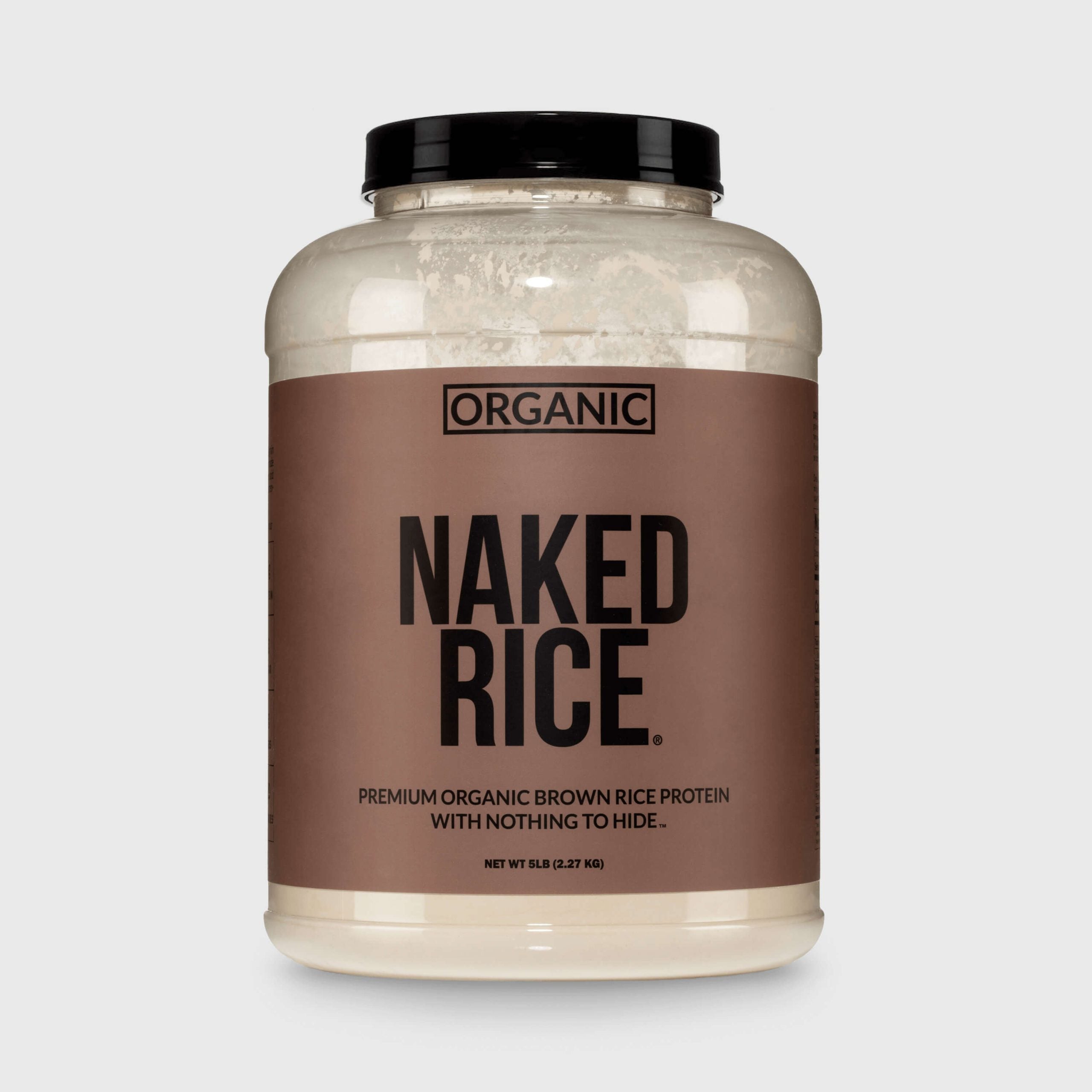 Organic Brown Rice Protein Powder - 5LB Unflavored for Easy Mixing at Home or On the Go