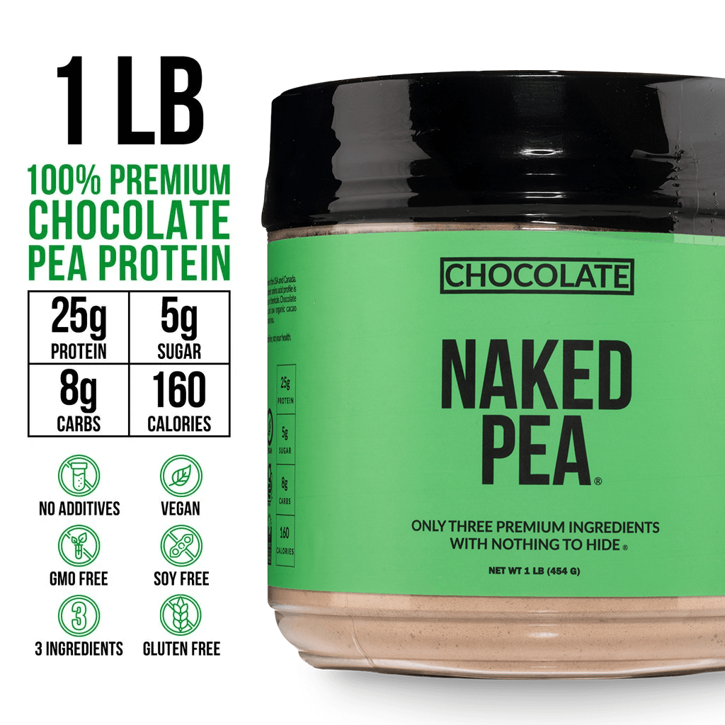 Chocolate Pea Protein Powder - Chocolate - Compact Size for Easy Mixing at Home or On the Go