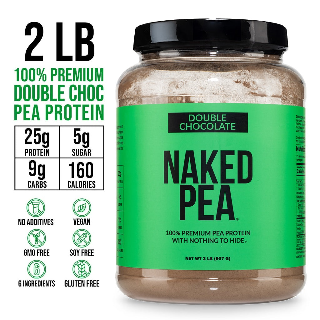 Double Chocolate Pea Protein Powder - Double Chocolate for Easy Mixing at Home or On the Go