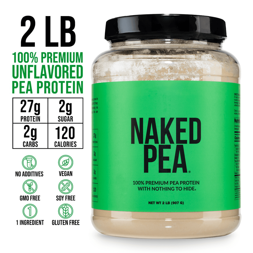 Pea Protein Powder - Unflavored - Standard Size for Easy Mixing at Home or On the Go