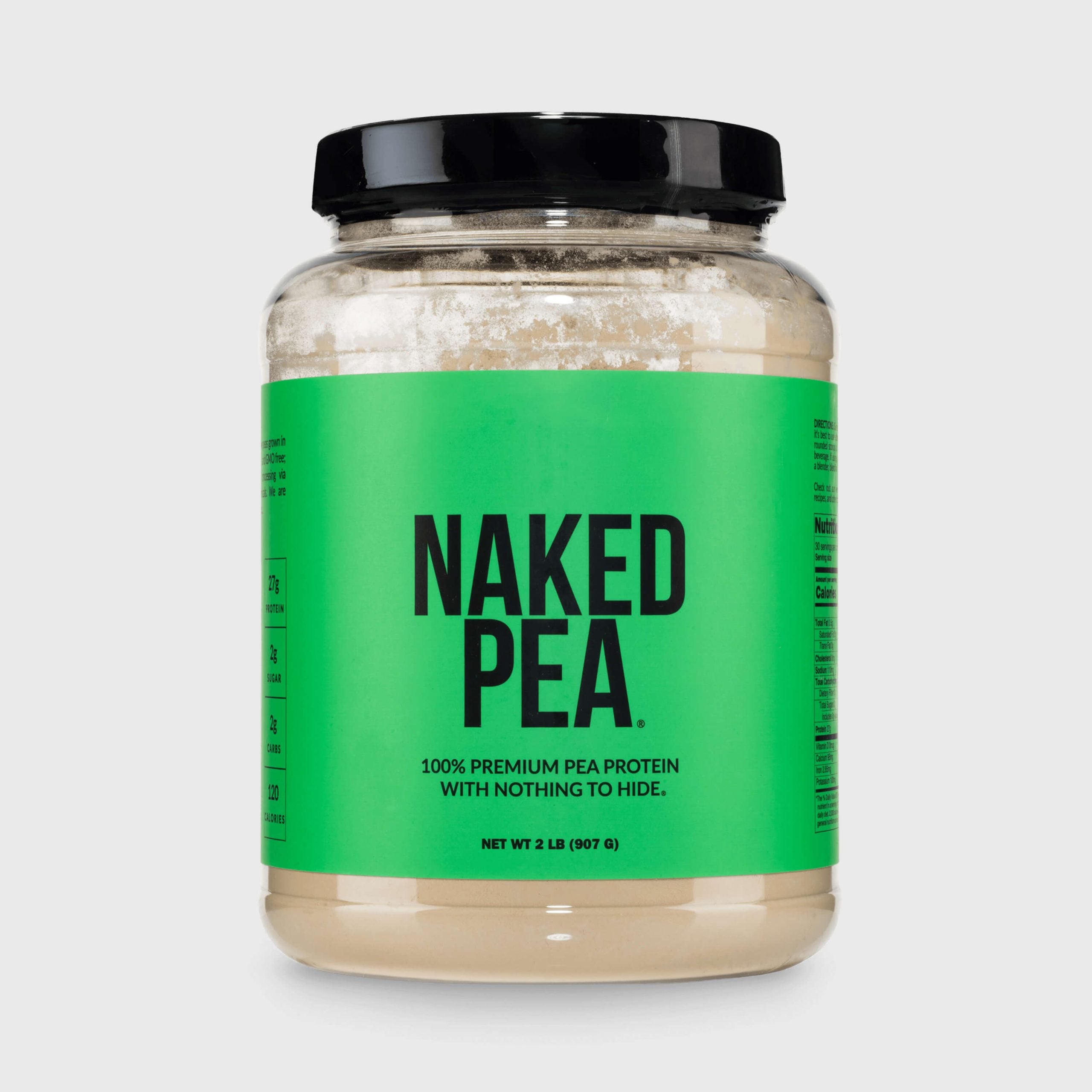 Pea Protein Powder - Unflavored - Standard Size for Easy Mixing at Home or On the Go