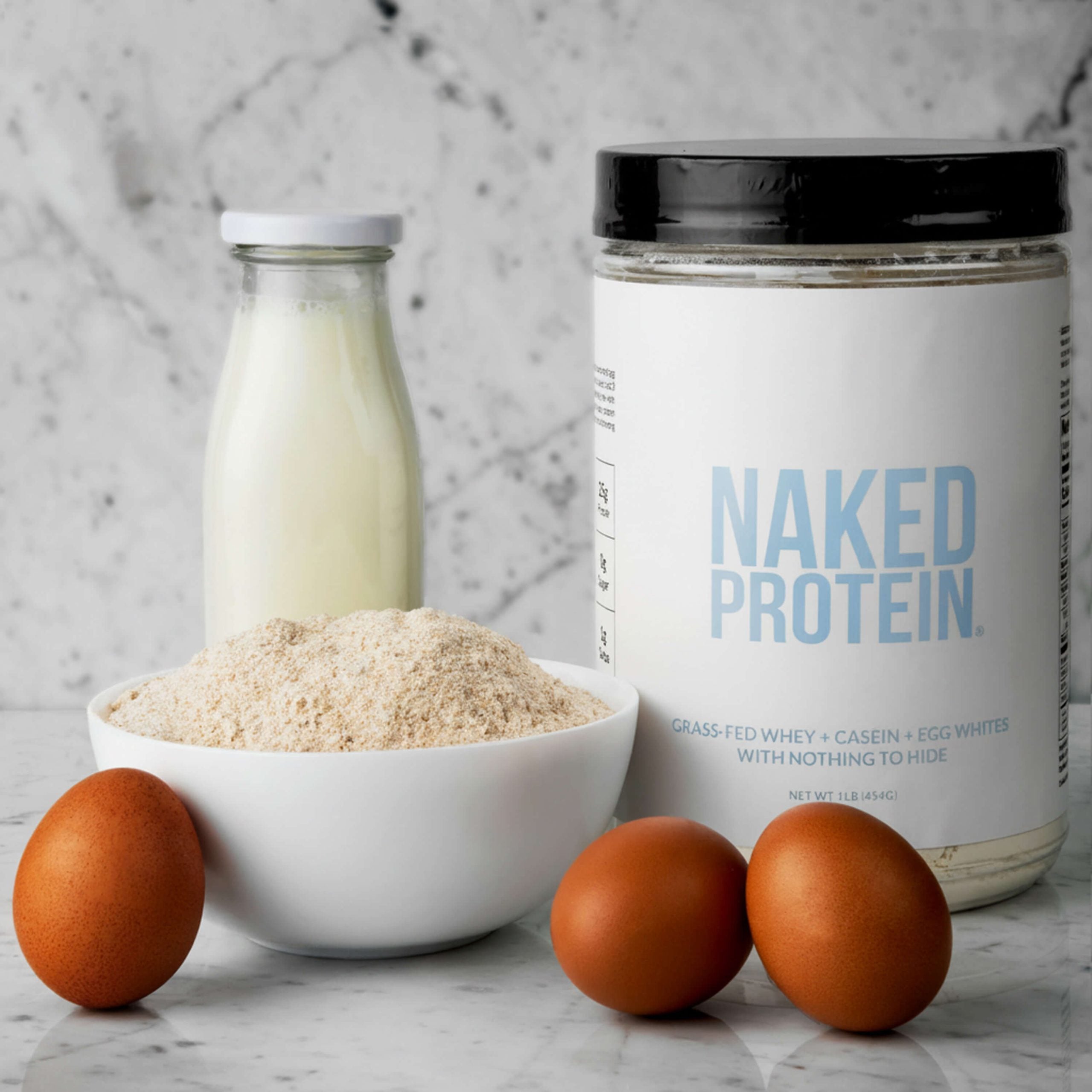 Protein Powder Blend - 3LB Egg Whey and Casein Protein Blend - 3LB for Easy Mixing at Home or On the Go