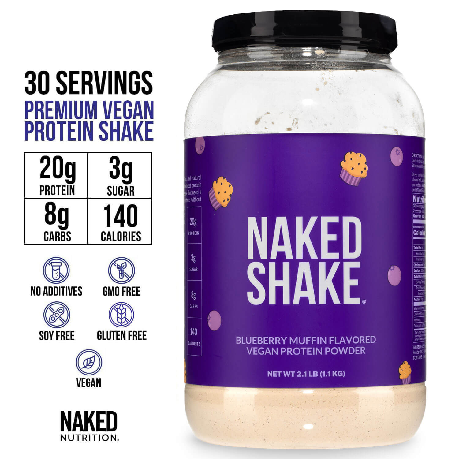 Blueberry Muffin Protein Shake - Blueberry Muffin with a Convenient Shake - Friendly Formula