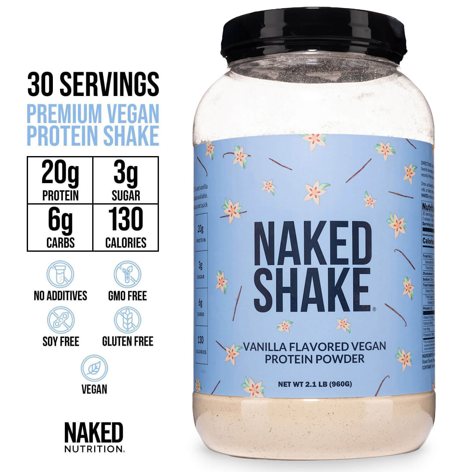 Vanilla Protein Shake - Vanilla with a Convenient Shake - Friendly Formula