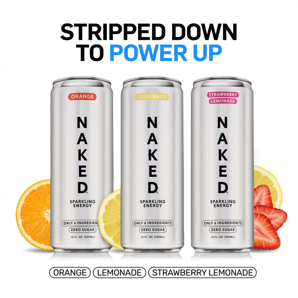 Strawberry Lemonade Naked Sparkling Energy - Strawberry Lemonade with a Convenient Shake - Friendly Formula