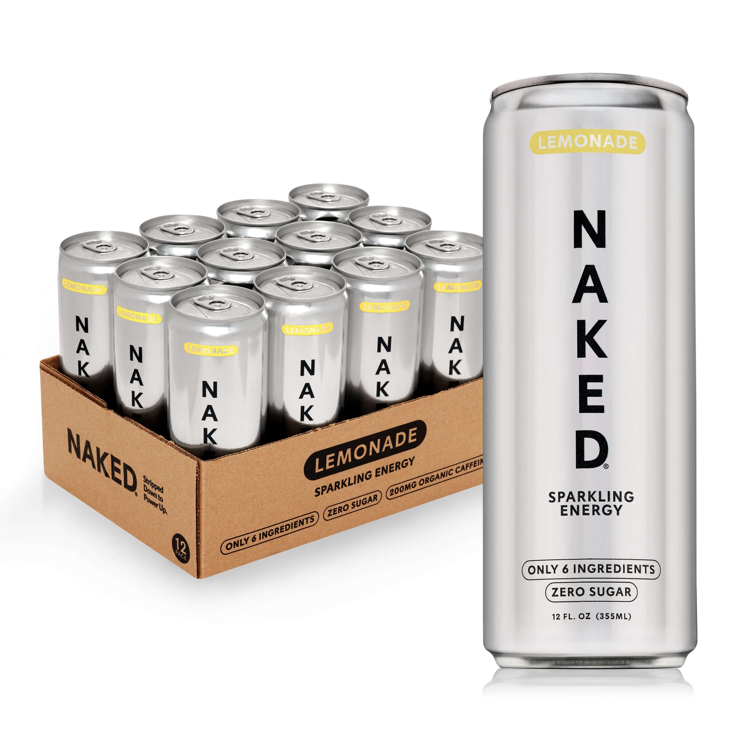 Lemonade Naked Sparkling Energy - Lemonade with a Convenient Shake - Friendly Formula