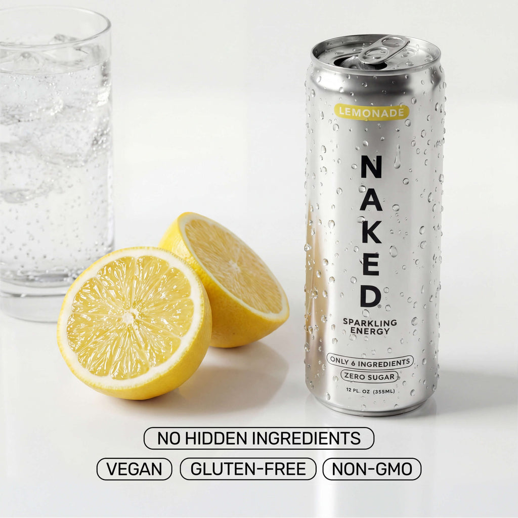 Lemonade Naked Sparkling Energy - Lemonade with a Convenient Shake - Friendly Formula