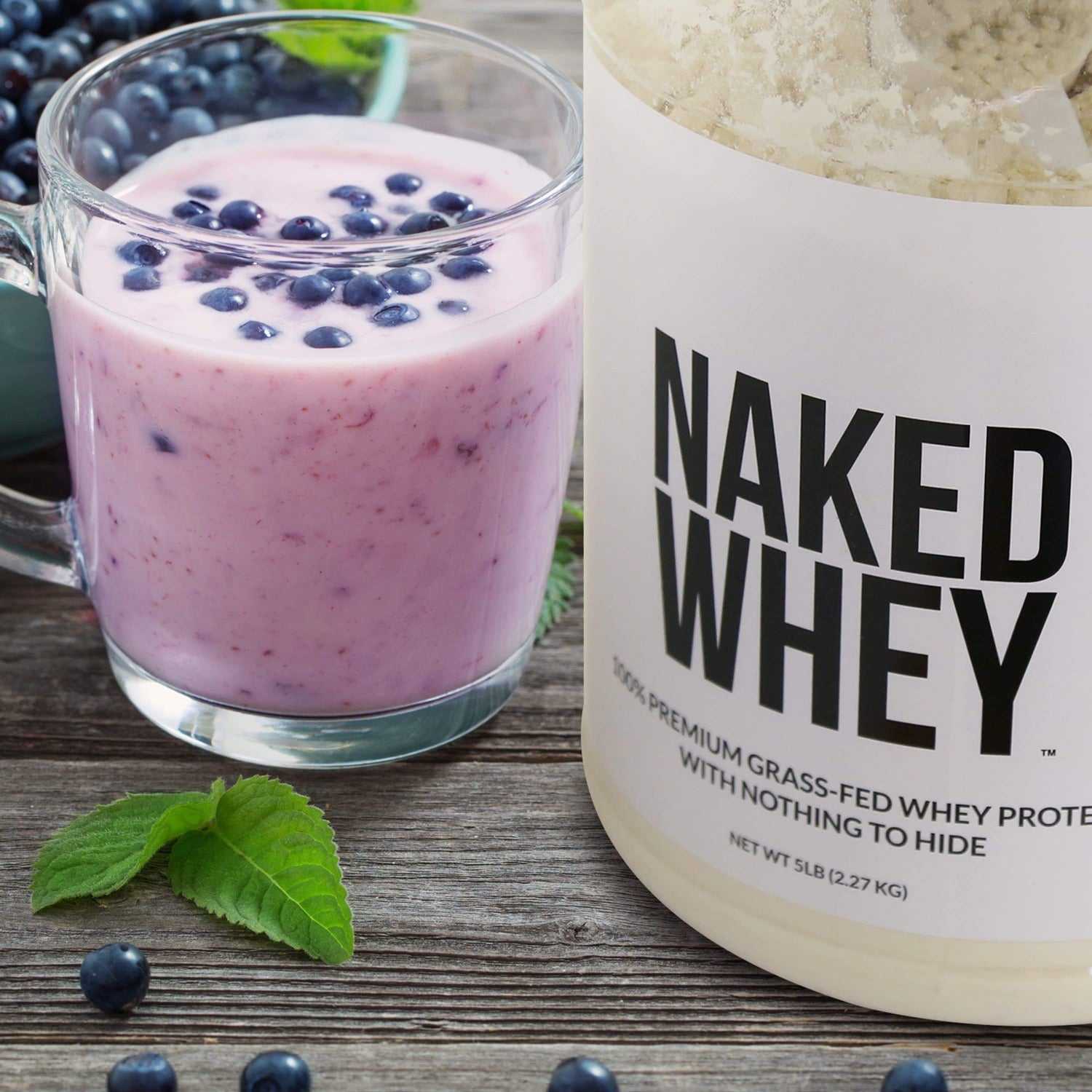 Strawberry Whey Protein Powder - Strawberry - Standard Size for Easy Mixing at Home or On the Go
