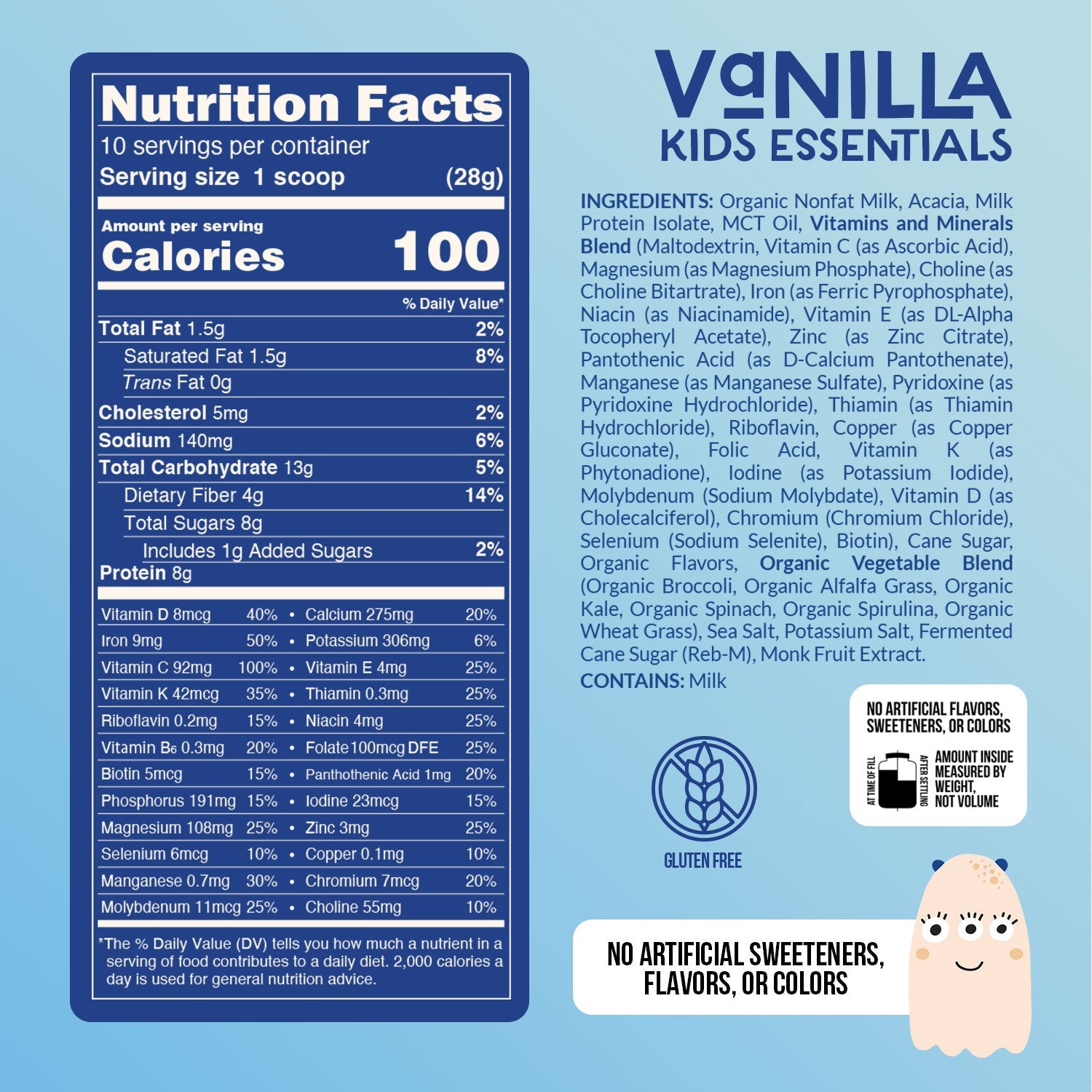 Kids Nutrition Shake - Vanilla Formula for Easy Everyday Family Routines